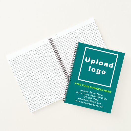 Marque commerciale sur grand Carnet Turquoise vert (Intérieur)