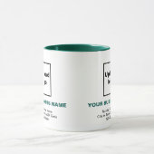 Marque commerciale sur Hunter Green Combo Mug (Centre)