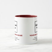 Marque commerciale sur Maroon Combo Mug (Centre)
