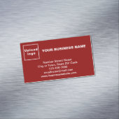 Marque commerciale sur petite carte magnétique rou (In Situ)