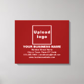 Marque commerciale sur toile rectangle rouge (Recto)