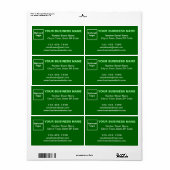 Marque commerciale sur une étiquette d'expédition (Feuille entière)