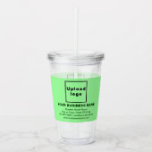 Marque commerciale vert clair sur gobelet en acryl (Devant)
