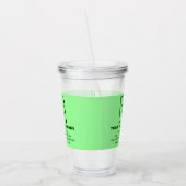 Marque commerciale vert clair sur gobelet en acryl (Gauche)