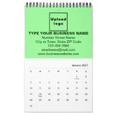 Marque commerciale verte sur calendrier (Jan 2027)