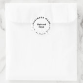 Marque d'affaires de forme ronde sur Sticker blanc (Sac)
