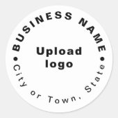 Marque d'affaires de forme ronde sur Sticker blanc (Devant)
