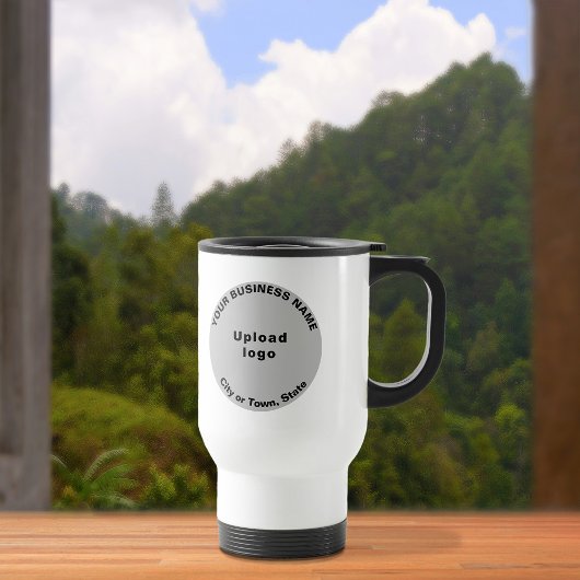 Marque d'affaires gris rond sur la Mug Voyage