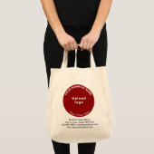 Marque d'affaires Red Round Shape sur le Sac fourr (Devant (produit))