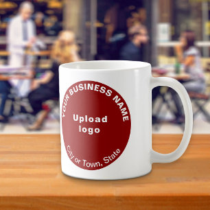 Marque d'affaires Red Round Shape sur Mug