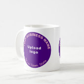 Marque d'affaires rond pourpre sur Mug (Devant gauche)