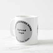 Marque d'affaires ronde grise sur Mug (Devant gauche)