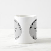 Marque d'affaires ronde grise sur Mug (Centre)