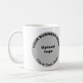 Marque d'affaires ronde grise sur Mug (Gauche)