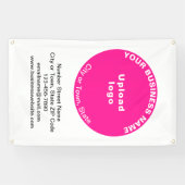 Marque d'affaires ronde rose sur bannière Portrait (Horizontal)