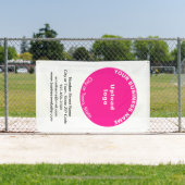 Marque d'affaires ronde rose sur bannière Portrait (Insitu)