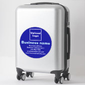 Marque d'affaires sur Bleu Grand Sticker en Vinyle (Sur valise)