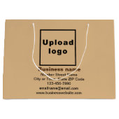 Marque d'affaires sur Brown léger grand format Sac (Devant)