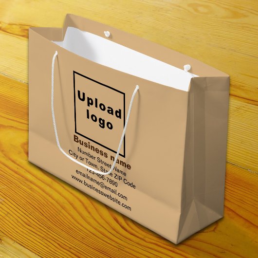 Marque d'affaires sur Brown léger grand format Sac