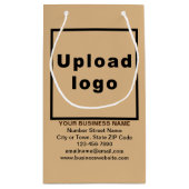 Marque d'affaires sur Brown léger petit format sac (Dos)