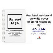 Marque d'affaires sur Carnet à spirale blanche