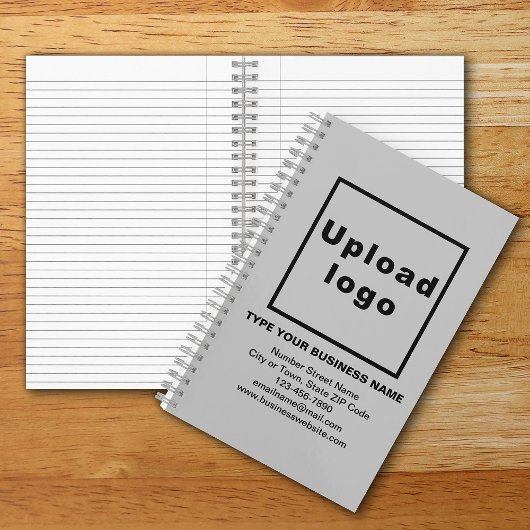 Marque d'affaires sur Carnet spiral gris