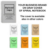 Marque d'affaires sur Carnet spiral gris