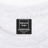 Marque d'affaires sur Carré noir sur Étiquette (Apposé)