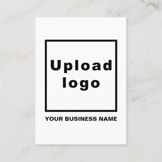 Marque d'affaires sur carte blanche à plat (Dos)