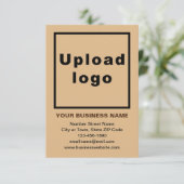 Marque d'affaires sur carte Brown légère (Debout devant)