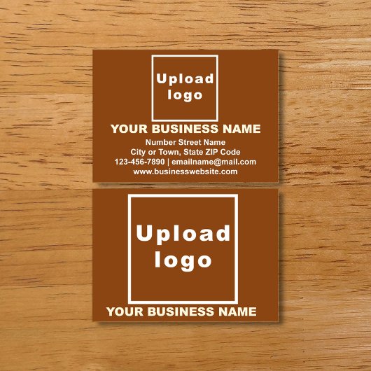 Marque d'affaires sur carte d'appel Brown