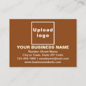 Marque d'affaires sur carte d'appel Brown (Devant)