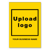 Marque d'affaires sur carte de table jaune (Dos)