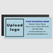 Marque d'affaires sur carte magnétique bleu clair  (Devant / Derrière)