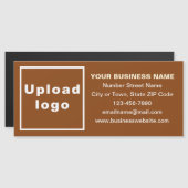 Marque d'affaires sur carte magnétique Brown longu (Devant / Derrière)