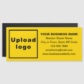 Marque d'affaires sur carte magnétique jaune long (Devant / Derrière)