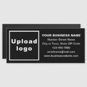 Marque d'affaires sur carte magnétique noire longu (Devant / Derrière)