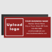 Marque d'affaires sur carte magnétique rouge longu (Devant / Derrière)