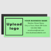 Marque d'affaires sur carte magnétique verte longu (Devant / Derrière)