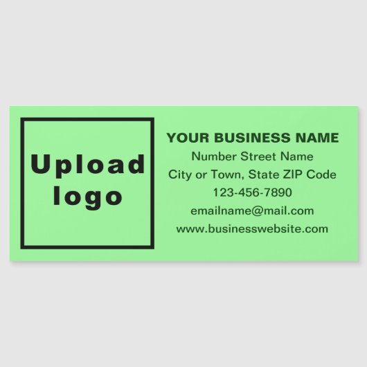 Marque d'affaires sur carte magnétique verte longu (Devant)