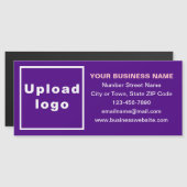 Marque d'affaires sur carte magnétique violet long (Devant / Derrière)