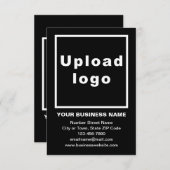 Marque d'affaires sur carte noire (Devant / Derrière)