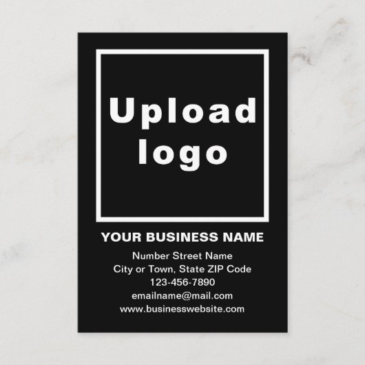Marque d'affaires sur carte noire (Devant)
