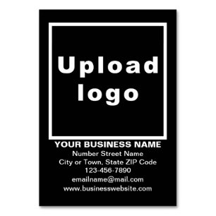 Marque d'affaires sur carte noire