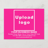 Marque d'affaires sur carte postale rose (Devant)