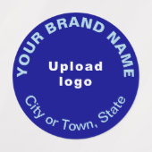 Marque d'affaires sur Étiquette de vêtements ronds (Design 1)