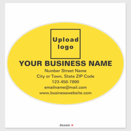 Marque d'affaires sur grand sticker en vinyle oval (Feuille)