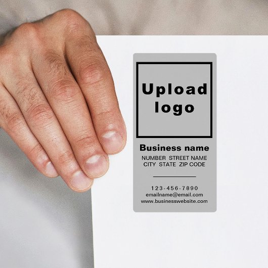 Marque d'affaires sur Grey Portrait Étiquette d'ex