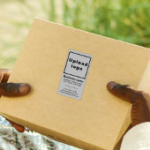 Marque d'affaires sur Grey Portrait Étiquette d'ex