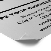 Marque d'affaires sur Gris Petite affiche (Coin)